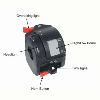 

Accessory Handlebar Switch Spare 7/8" Motorcycle Headlight Turn Signal