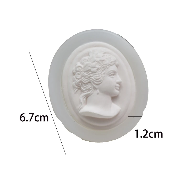 DIY Figure Soap Silicone Mold Craft Tools Oval portrait Handmade Making Soap Mold Retro Silicone Form Epoxy Scented Plaster Tray