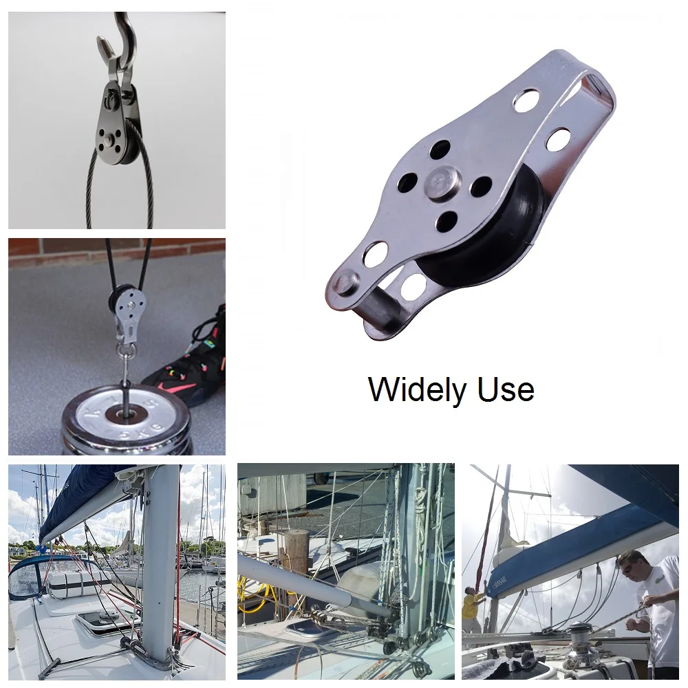 5 шт. 316 Нержавеющая сталь шкив 60 мм блоки трос нейлон вышлите ваш заказ прямо к