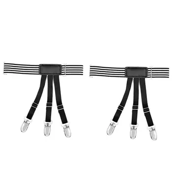 

1 pc Men's Shirt Crease-resist Anti-skid Clip Gentleman Legs Thigh Elastic Adjustable Suspender Holder Stays Garters Wholesale