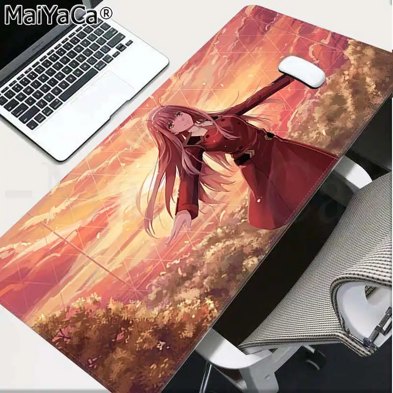 Lock Edge 30x80cm MaiYaCa пользовательские кожи Ddarling in the Franxx аниме коврики для мыши Аниме Коврик для мыши и ноутбука большой коврик для мыши клавиатуры коврик - Цвет: Lock Edge 30x80cm