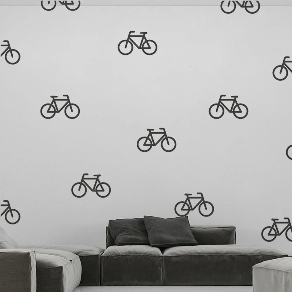 

20 Pcs/Set Cycling Geometric Pattern Wall Decals For Kids Rooms Murals Vinyl Bicycles Stickers For Home Livingroom Decor DW21557
