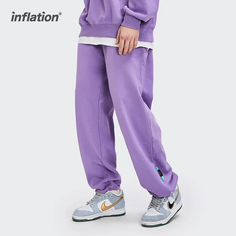 Sweatpants Men Streetwear Loose Woman INFLATION with Pocket Joggers Elastic-Waist Hip-Hop
