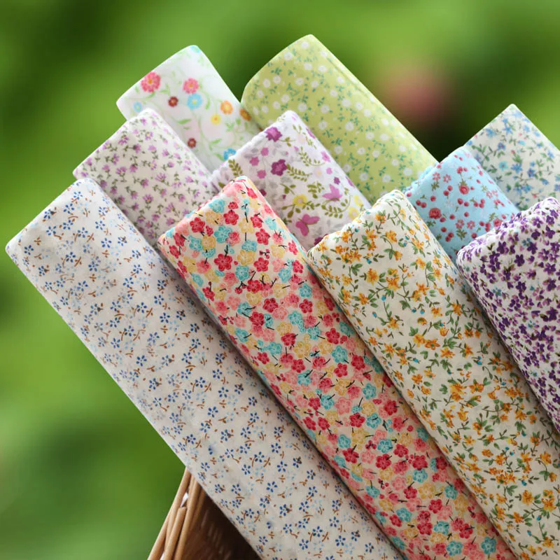 

new Broken flowers Bundle Patchwork Cotton Fabric Fat Patchwork Sewing Cloth Doll clothing Tilda Quilt Tissue 160*50CM D30