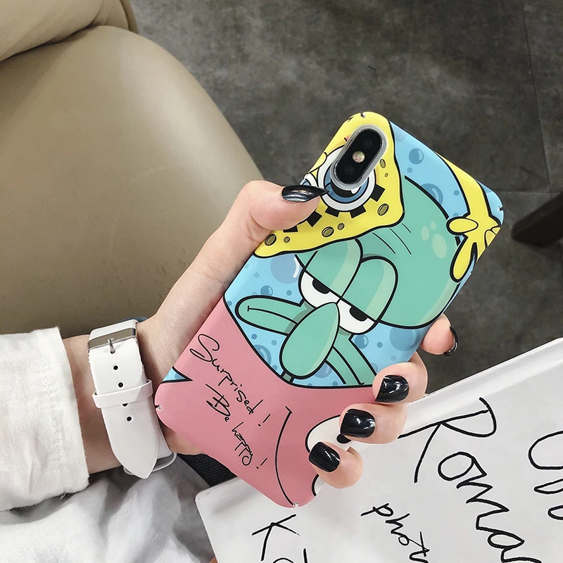 Жесткие чехлы для телефонов с милым мультяшным осьминогом для iphone 11 Pro X 7 6 6S 8Plus матовая задняя крышка для iphone 11 Pro XS чехол для MAX XR чехлы