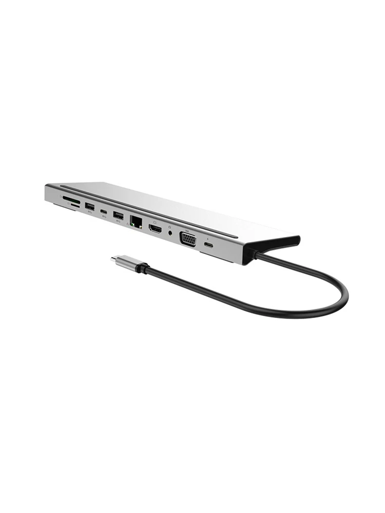 Концентратор USB type C-3,0 USB-HDMI RJ45 usb-хаб для MacBook Pro Аксессуары USB разветвитель Мульти 10 портов type C концентратор USB-C