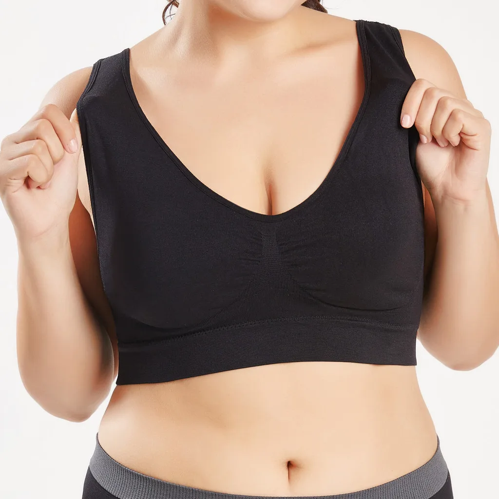 Breathable Sports Bras Women Casual Plus Size Top Full Bras Cup Underwear