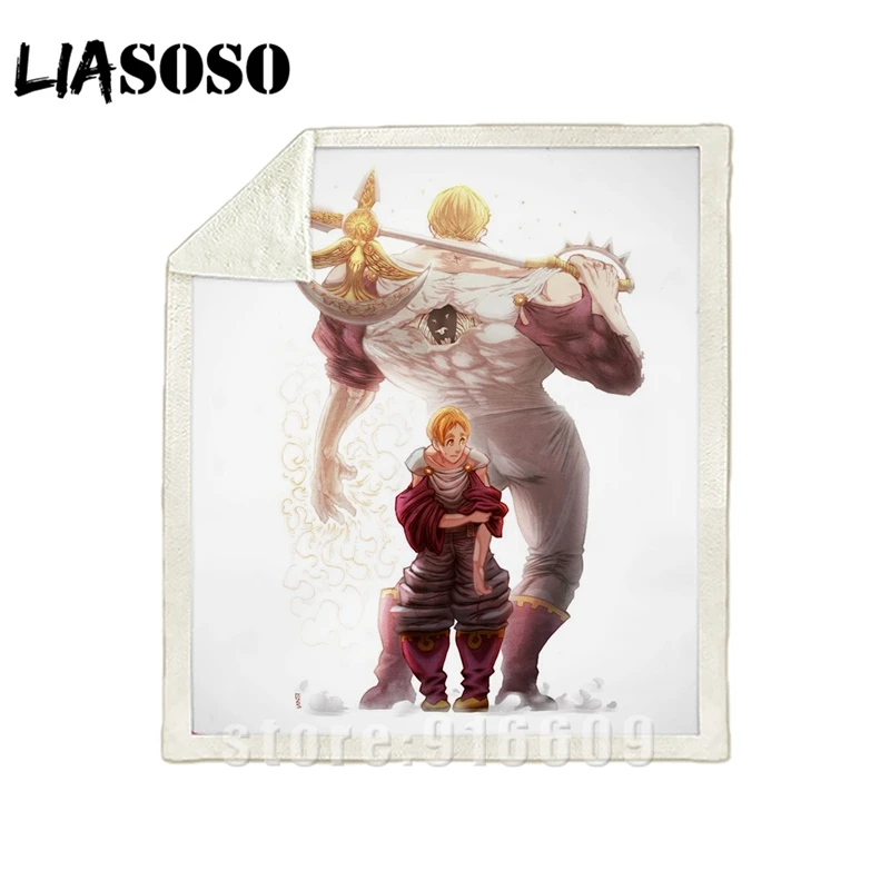 Диван-кровать с узором, офисное одеяло Nanatsu No Taizai The Seven Deadly Sins, одеяло-покрывало для мальчиков и девочек, Походное одеяло - Цвет: 20