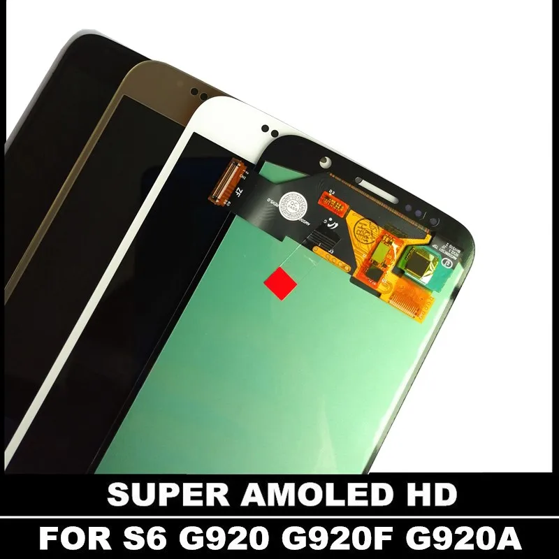Протестированный супер Amoled для SAMSUNG Galaxy S6 G920 G920F G920FD G920A G920K ЖК-дисплей+ кодирующий преобразователь сенсорного экрана в сборе
