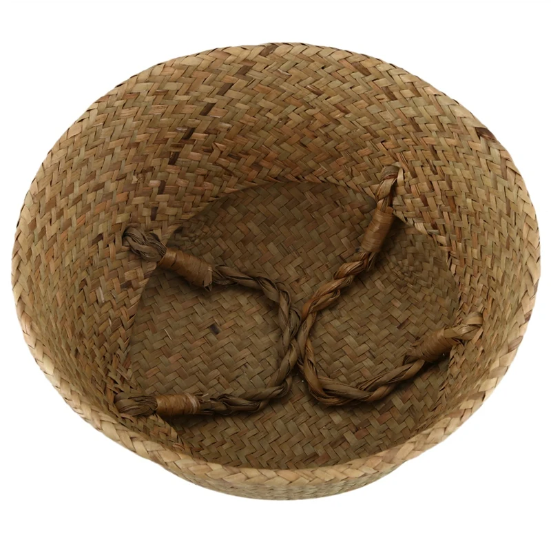 Seagrass плетеная корзина из ротанга Складной Подвесной цветочный горшок плантатор тканый грязный Прачечная Корзина домашнее хранилище корзина размер декора