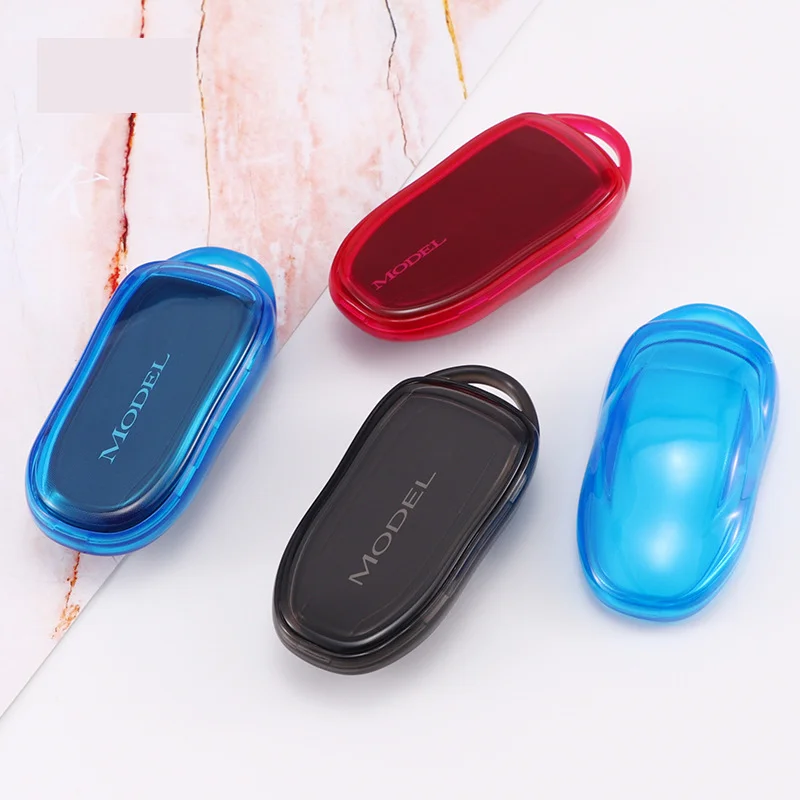 TPU Key Protective Case for Tesla Model X Key Case Model S Soft All-inclusive Model 3 Transparent Keychain Accessory TPU Key Protective Case for Tesla Model X Key Case Model S Soft All-inclusive Model 3 Transparent Keychain Accessory