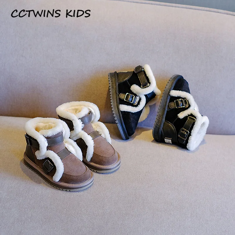 CCTWINS/детская обувь; коллекция года; зимняя обувь из натуральной кожи для маленьких мальчиков; модные зимние ботинки для детей; брендовые короткие ботинки для девочек; SNB135