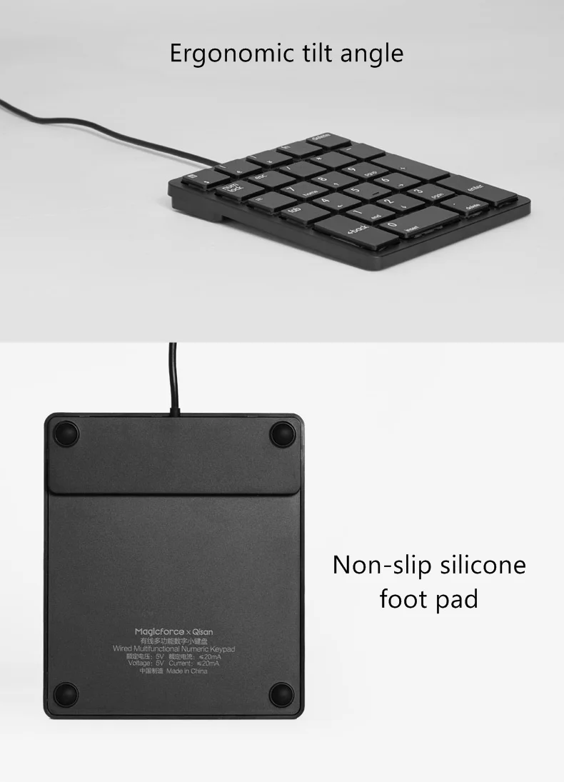 Magicforce NK200 26 ключ ультратонкая USB Проводная Мини-внешняя цифровая клавиатура, удобные клавиши, клавиатура для учета