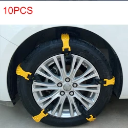 10 pces carro neve pneu corrente carro pneus fora de estrada anti skid corrente para neve e lama alívio lama armadilha tipo universal acessórios