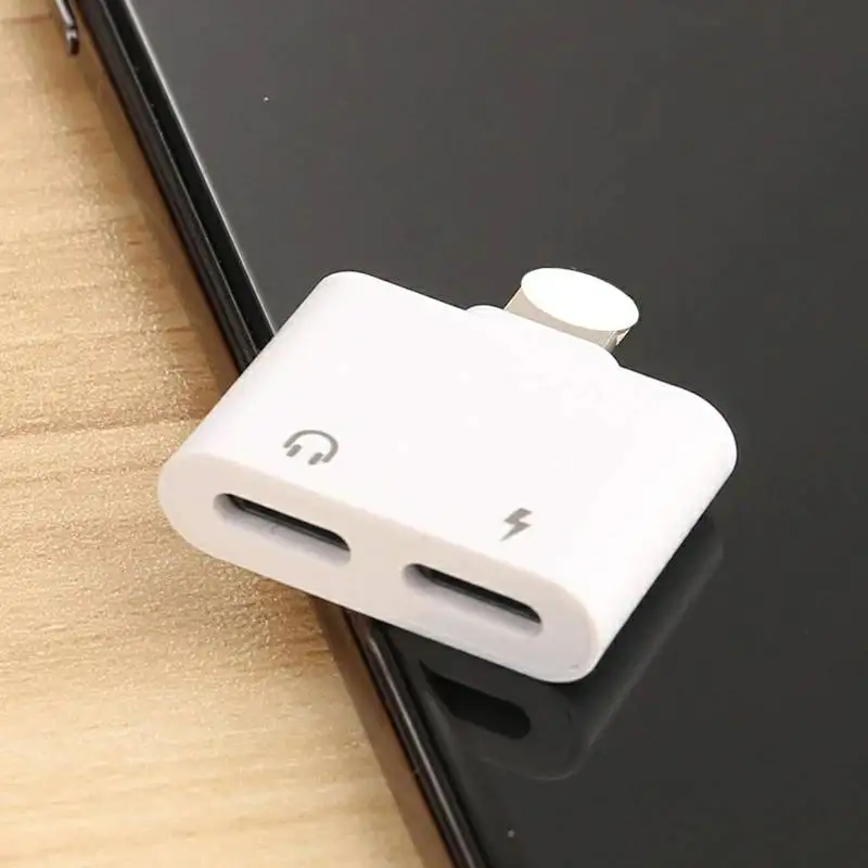 30 шт./лот двойное освещение для адаптер iPhone 7 8 наушников прослушивание песен