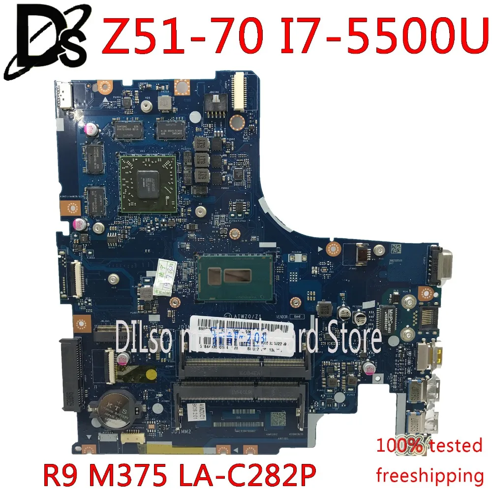 Kefu AIWZ0/Z1 LA-C282P материнская плата для Lenovo Z51-70 Y50C XIAOXIN V4000 ноутбук материнская плата Процессор i7 5500U R9 M375 тесты работы