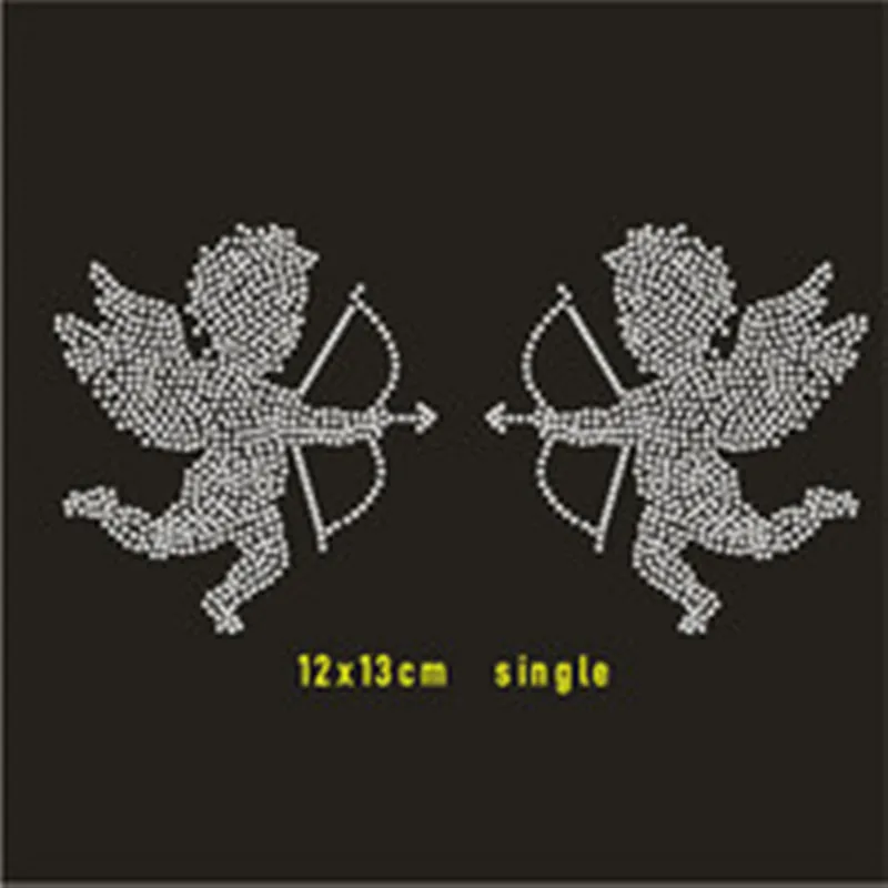 

Angel iron on applique patch hot fix rhinestone transfer motifs designs iron on transfer fixing rhinestones for shirt