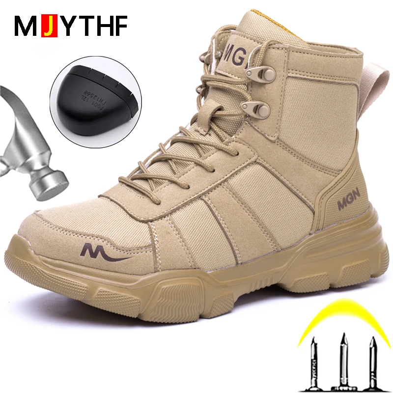 Outdoor-Men-Work-Boots-Safety-Shoes-Anti-puncture-Safety-Boot-Work ...