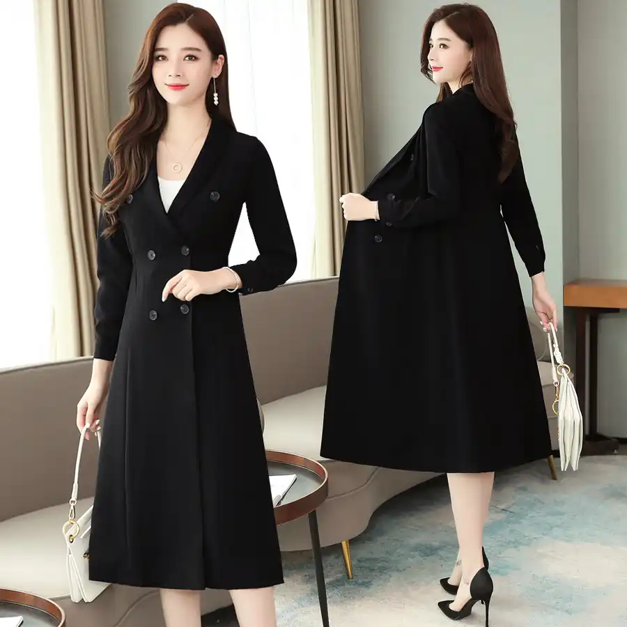 elegant black midi dress