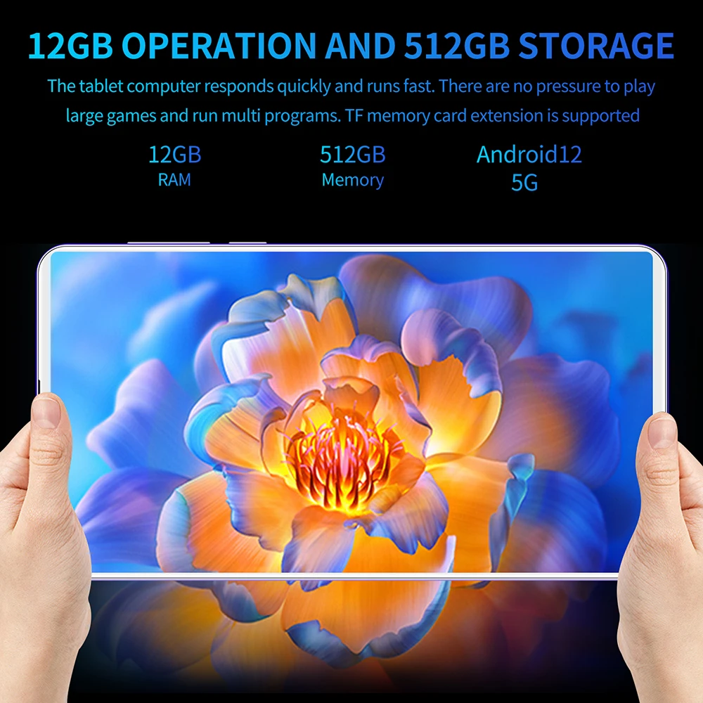 5G LTE 24/48MP 3440x1040 Bluetooth Wifi Android 12 Tablet PC Latest M11 7.85 Inch Tablet Google Play 12GB RAM 512GB ROM 2021