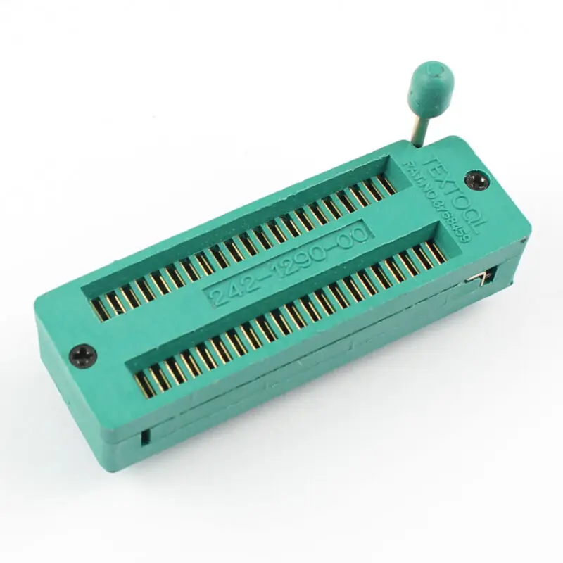 

1Pcs New Gold Plated Pins 1.778mm Pitch 42 Pin DIP Narrow ZIF Test IC Socket Narrow body gold socket
