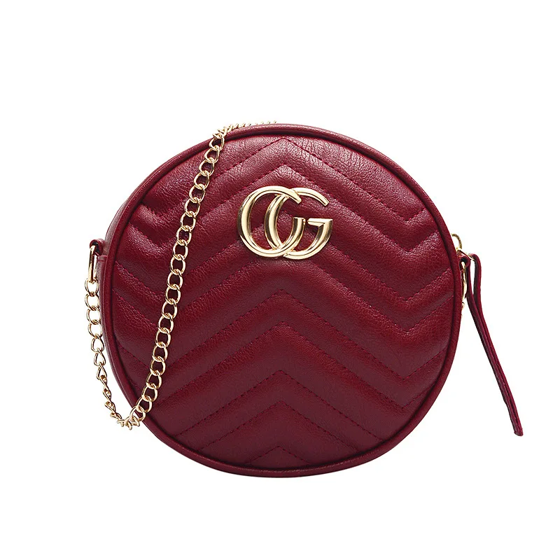 

New Mini Bag GIRL'S Shoulder Bag 2019 New Style Textured Fashion CHIC Graceful Quilted Chain Bag