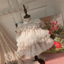 Платье принцессы в западном стиле; праздничное платье для девочек на День рождения; размер 80-120 см; одежда для маленьких девочек