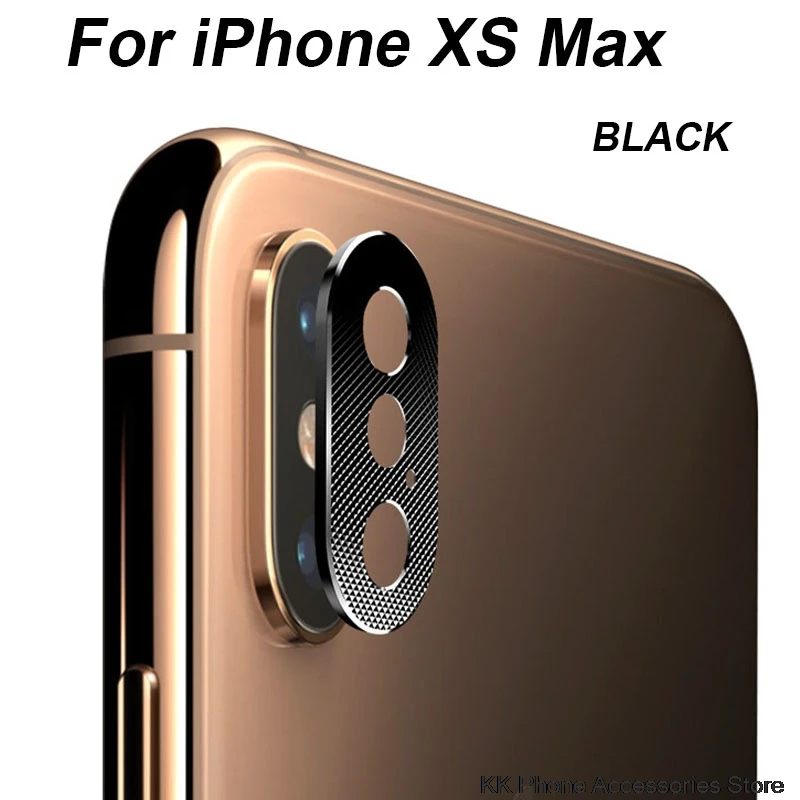 Чехол для телефона чехол для линзы объектива для iPhone X 10 XS Max XR металлическая крышка объектива для iPhone 6 6s 7 8 плюс кольцо пластинчатый Металл алюминиевый протектор - Цвет: For iPhone XS Max