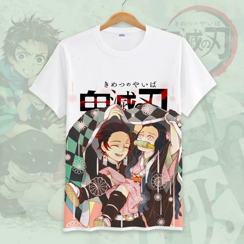 K Аниме Demon Slayer Kimetsu No Yaiba Tanjiro Kamado летний костюм для косплея Повседневная футболка для полных Хэллоуина вечерние TS014 - Цвет: K