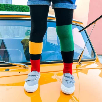 

Baby Stocking Autumn Winter Tights Baby Toddler Kids Girl Patchwork Color Stockings Warm Pantyhose Children's Tight 1-8Years