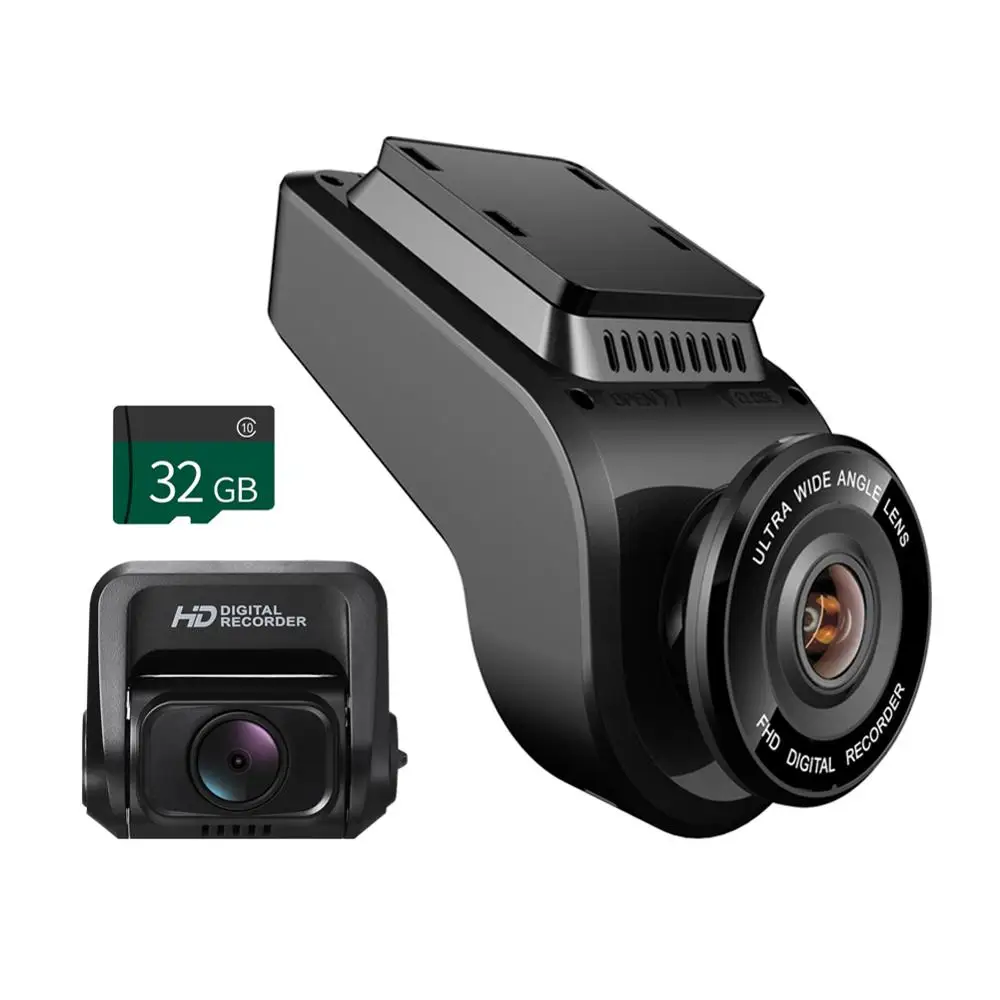 2 Lens WiFi GPS TF VODOOL T691C Mini " 4 K 2160 P/1080 P FHD Автомобильный видеорегистратор с объективом 170 градусов Автомобильный видеорегистратор WiFi gps видеорегистратор ночного видения - Название цвета: 2 Lens WiFi GPS TF