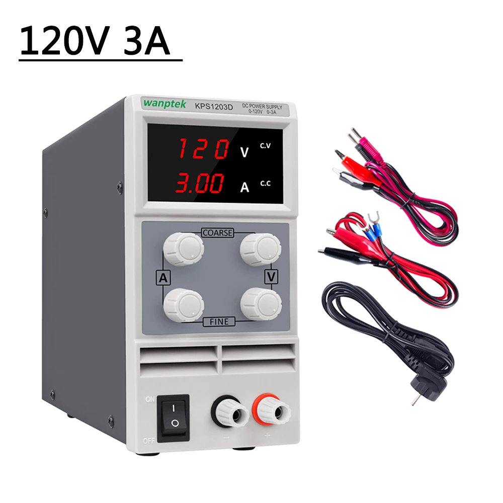 120V 3A(KPS 3Digits) Мини переменный лабораторный импульсный источник питания постоянного тока 3 цифры высокое качество настольный источник цифровой лабораторный Регулируемый источник питания постоянного тока - Цвет: 120V 3A(KPS 3Digits)