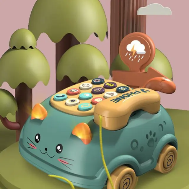 Children Montessori Telephone Toy Early Education Music Early Education Story Machine Baby Emulated Phone Musical Toys Gift 1