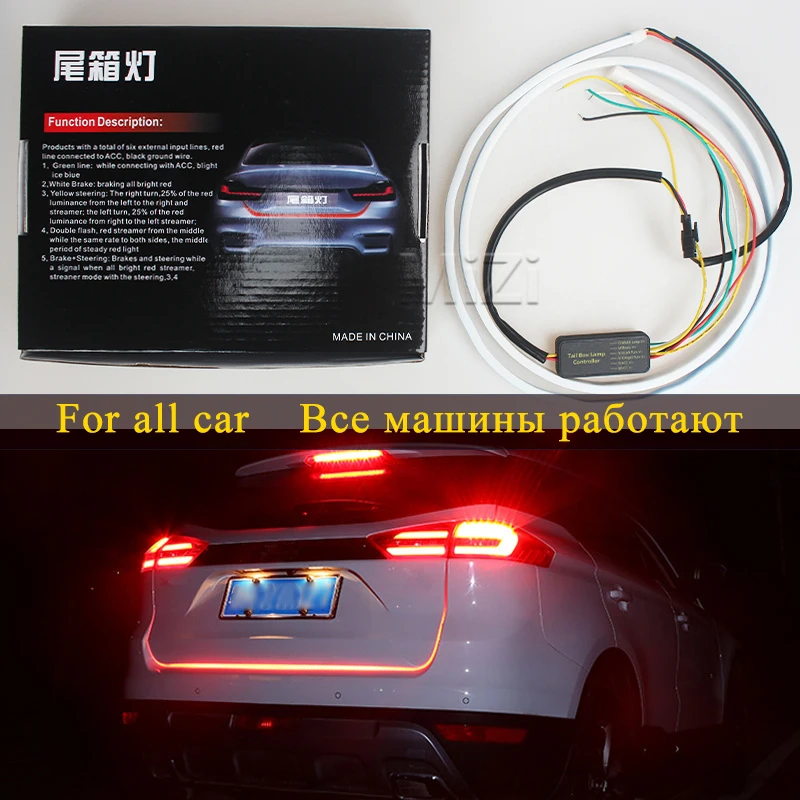 

Rear tail stop lights DRL LEDs Daytime Running Light with Strip Trunk Light Side Turn Signals Braking Light For BMW  