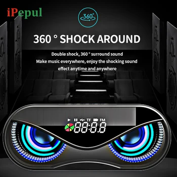 

surround sound system karaoke machine Wireless subwoofer outdoor bluetooth speaker portable small radio with display FM TFCard