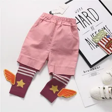 Lamitto2019 осень и зима новые продукты Детские универсальные стерео крылья корейский стиль шерстяное соединение маленькие брюки