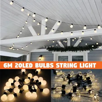 

6M Fairy Garland 20 LED Ball Bulbs String Lights Fairy Lamp Wedding Home Indoor Decoration Battery Powered Household Decor
