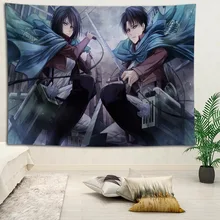 Tapiz personalizado de Anime Attack on Titan, tapiz de fondo impreso, tapiz decorativo de varios tamaños, decoración colgante de pared, gran oferta