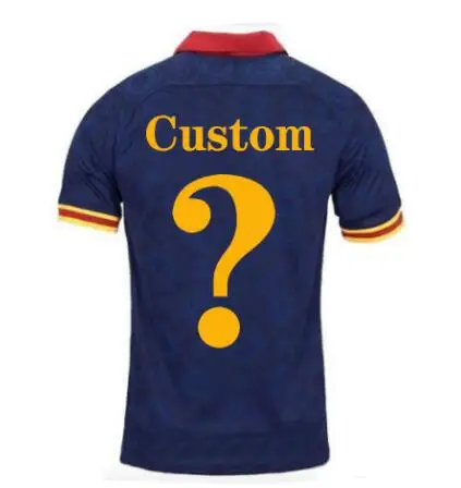 custom camiseta romana de manga corta para hombre DE ROSSI DZEKO y ZANIOLO camiseta de foutbol para adultos camiseta casual de moda - Цвет: custom