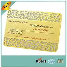 Лучший поставщик дешевые латунные позолоченные/морозные металлические визитные карточки