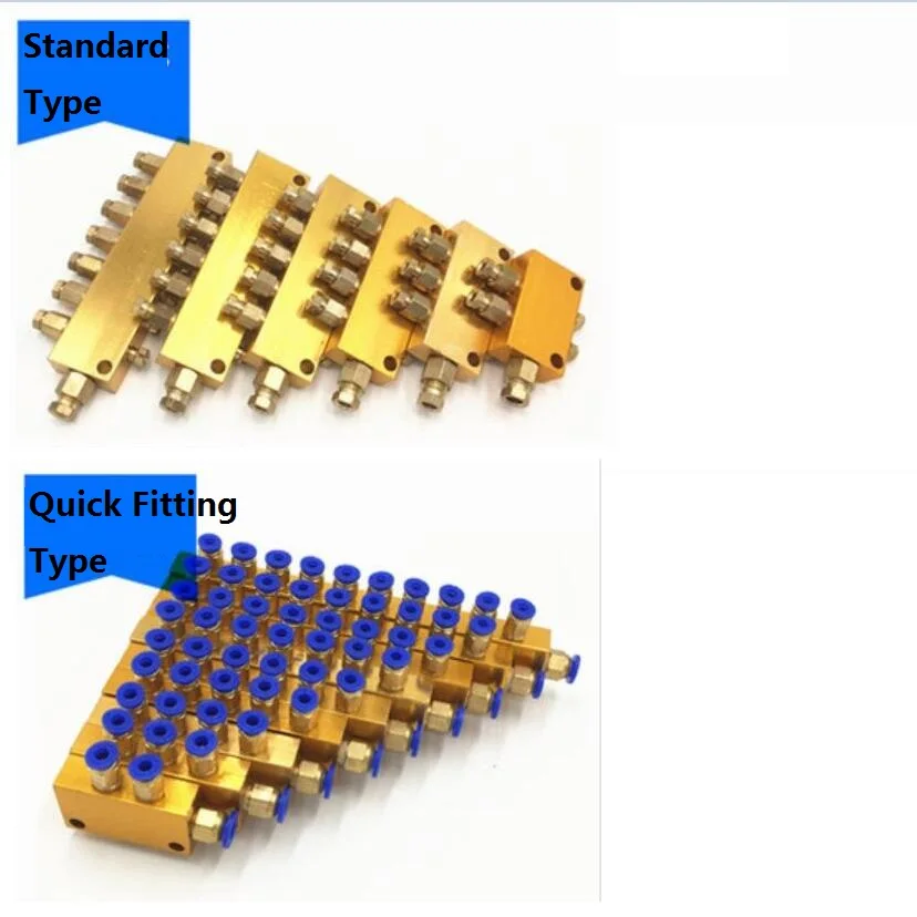 Пневматическое масло распределитель B тип регулируемый сепаратор система смазки распределительный клапан TK мульти путь 2~ 12 путь 6 мм 4 мм