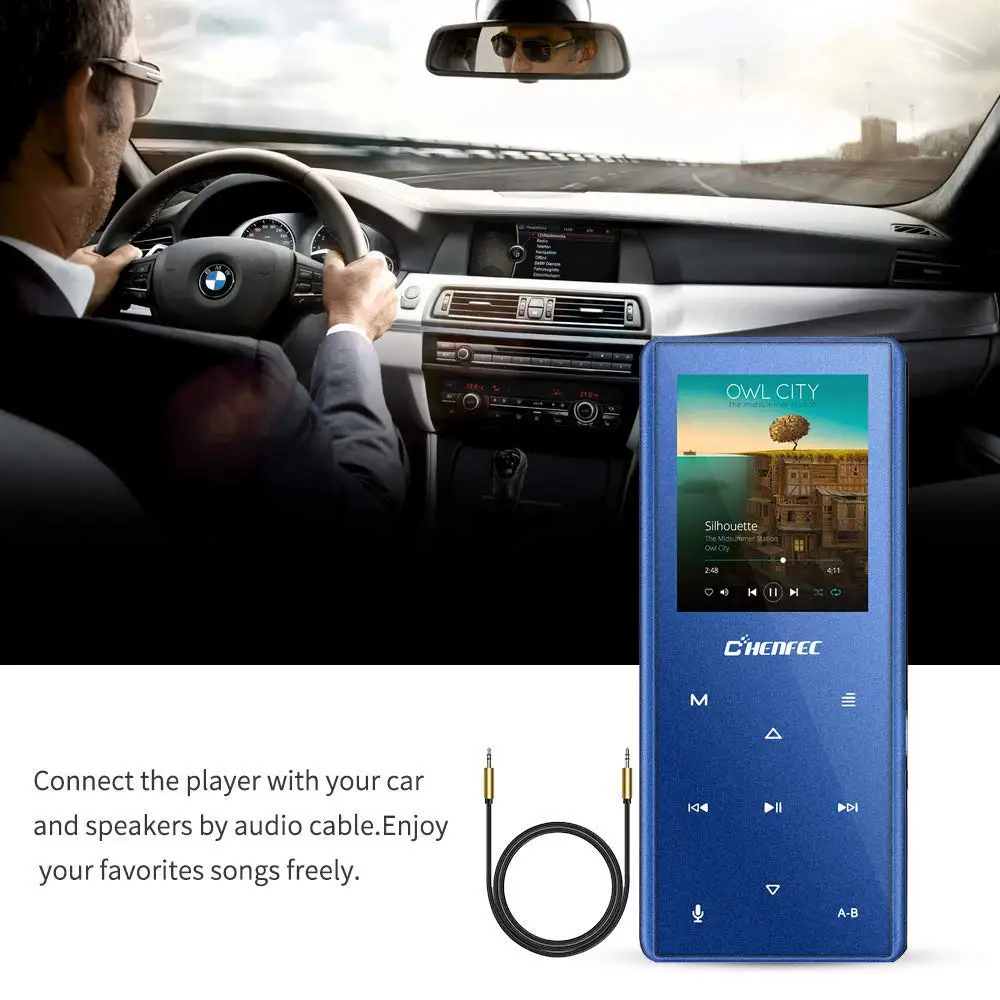 MP4 плеер с Bluetooth 4,2, Hi-Fi без потерь Звук Музыкальный плеер Металлический корпус встроенный динамик с FM, поддержка sd-карты до 128G