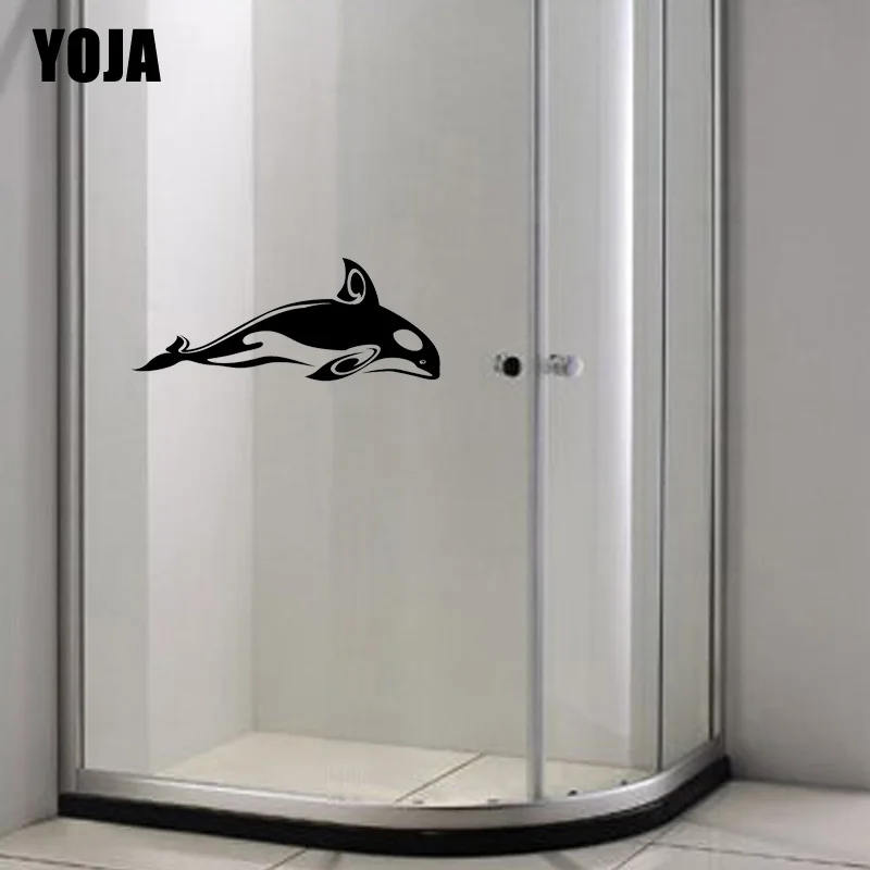 YOJA 10x24 4 см забавная игрушка Косатка дома номер стены Стикеры Ванная комната Душа