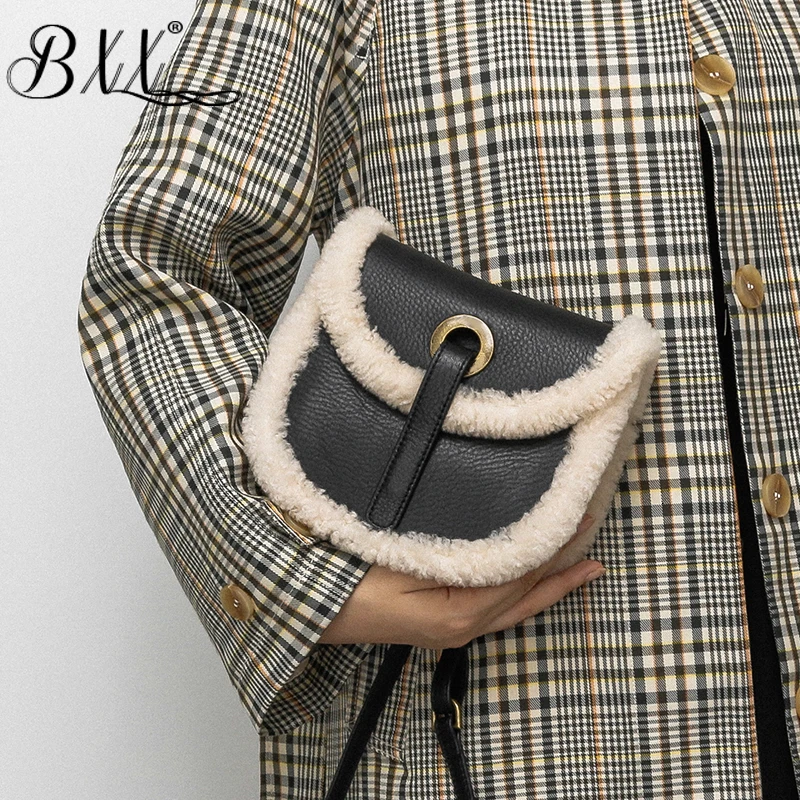 BXX Sac/ модные осенне-зимние роскошные женские сумки, дизайнерские классические плюшевые популярные цветные сумки через плечо ZF434