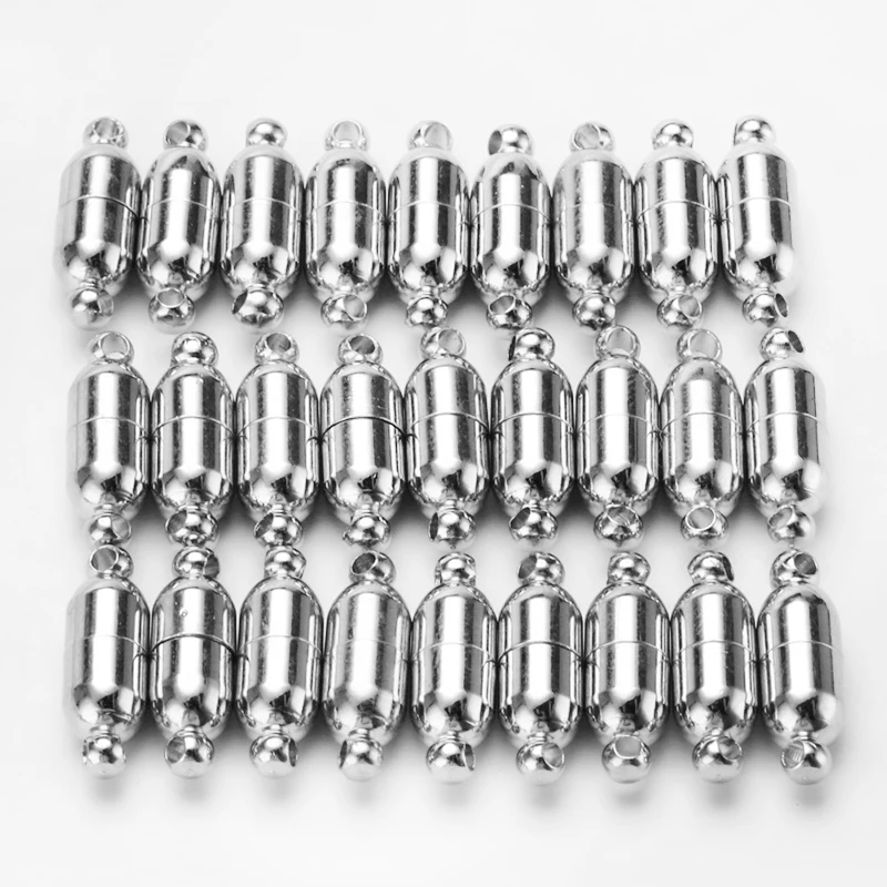 

20pcs/set Rhodium Plated Strong Magnetic Clasps For Necklace Bracelets Chain Buckle Connector Hook Jewelry Findings Accessories