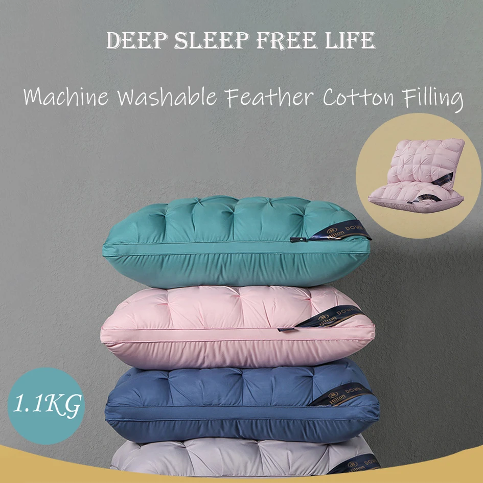 Feather Sleeping Pillows Velvet Sleeping Pillows Cotton Sleeping