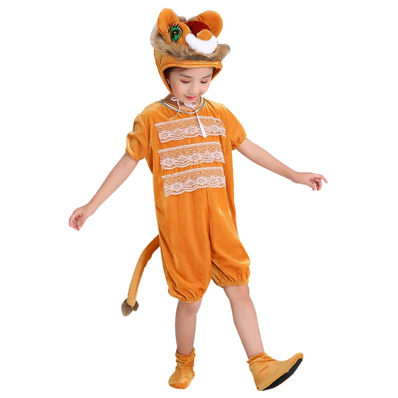 Kids Cartoon Animals Brown Lion Costumes Halloween Cosplay Costume Boy Girl Kindergarten Disfraces Dress Up Role Play Jumpsuit Kids Cartoon Animals Brown Lion Costumes Halloween Cosplay Costume Boy Girl Kindergarten Disfraces Dress Up Role Play Jumpsuit