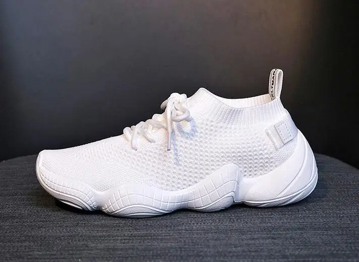 

2019 summer new design women flyknit comfortable casual shoes loafers woman fitness sneaker