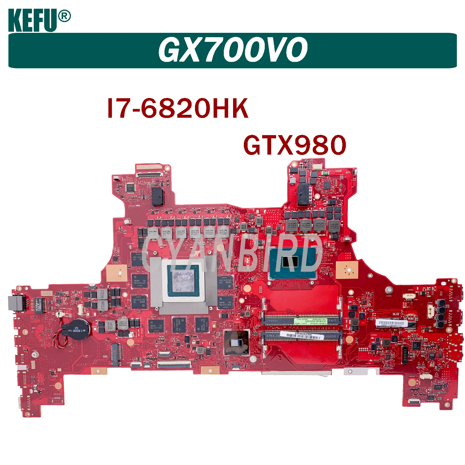 Dinzi GX700VO подходит для ASUS ROG GX700 GX700V материнская плата ноутбука GTX980M/8G 100% ТЕСТ ОК |
