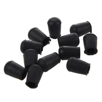 

HOT-12 pcs 8mm inner diameter round rubber Furniture Tabletop Holder Protector Cover